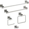 Delta 77550-SS Ara Wall Mount Open Square Toilet Paper Holder Bath Hardware Accessory in Stainless Steel