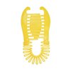 Flexible Interlocking Banana Clip Clincher Interlocking Two Sides Hair Comb - Yellow