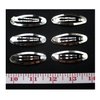 ALL in ONE 50pcs Metal Silver Oval Shape Snap Hair Clips/Barrettes for DIY 50mm