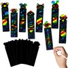DEMIUKO 64PCS Magic Animal Scratch Bookmarks Making Kits Rainbow Scratch Paper Art Sets Party Favors DIY Bookmarks Bulk with Scratching Tools Ribbons Crafts Kit for Activities Birthday Gifts