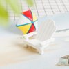Toyvian 2pcs Miniature Chair Mini Beach Chair Sun Umbrella Cake Topper Micro Landscape Bonsai Dollhouse Decor for Aquarium Terrariums Decoration Cake Ornaments