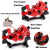 Farbetter Bike Disc Brake Kit, Including Front and Rear Caliper, 160mm Rotor, Mechanic Tool-Free Pad Adjuster for Mountain Bike, Road Bike, Fixed Gear Bike, MTB, BMX (Red)