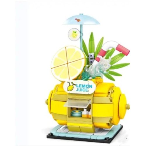 General Jim's Lemonade Stand Bright and Colorful Shop 300 Piece Modular Building Blocks Brick Playset or Model or Decoration Comes with Light Kit Fun for Teens and Adults