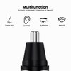 ROSELYNBOUTIQUE Nose Hair Trimmer for Men - USB-C Rechargeable Painless Eyebrow & Facial Hair Trimmer for Men Women Double Edge Blades (Silver)