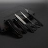 ASH ISLAND Nail Clippers Set - Black Stainless 12 in 1 For Men And Women Manicure Pedicure Travel Kit Luxury Nail File Sharp Nail Scissors Fingernails Toenails with Portable Stylish Case