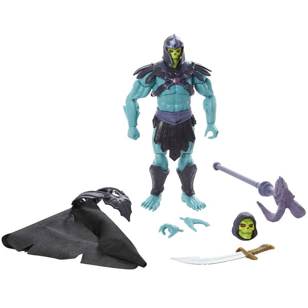 Masters of the Universe Masterverse New Eternia Skeletor Action Figure with Accessories, 7-inch Motu Collectible Gift for Fans 6 Years Old & Up