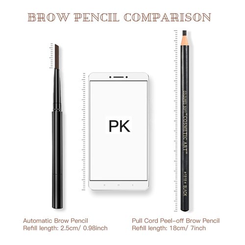 LSxia Waterproof Eye-Brows Pen-cil Set, Pull Cord Peel-off Eyebrow Pencil Microblading Eyebrow Pen Supplies Kit, White Eye-Liner Pencil and Eyebrows Tool Tattoo Makeup For Marking (5+1 Black)