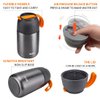MAXSO 2 Pack Soup Thermo for Hot & Cold Food for Kids Adults, Vacuum Insulated Food Jar Thermal Lunch Containers, Travel Food Flask with Spoon (24oz,17oz) (Grey)