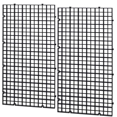 OIIKI 4 PCS Egg Crate for Aquarium, Fish Tank Bottom Isolation, Grid Tank Divider Tray for Mixed Breeding(Black)