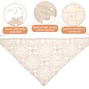 JJUNW Crochet Bandanas Headbands Head Scarf Hair Accessories for Women Girls Knitted Floral Hair for Hair Styling Festival Decor(Beige)