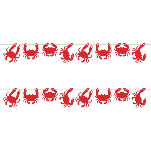 Beistle 2 Piece Crab Decorations Banners For Luau Theme Nautical Beach Décor Under The Sea Party Supplies