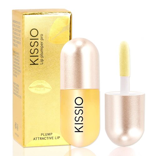 KISSIO Lip Plumper Pro,Lip Enhancer,Plant Extracts Plumping Lip Serum, Lip Plumping Balm, Moisturizing Clear Lip Gloss for Fuller Lips & Hydrated Beauty Lips 5.5ml (06#Clear)