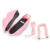 Vikye Landline Phone, European Style Home Telephone, Fashionable Pink Lips Shape Desktop Landline Phone Creative Telephone for Home and Office Use(Pink)