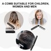 uxcell 5 Pcs Plastic Folding Hair Brush, Black Double Headed Hair Straight Combs, Foldable Anti-Static Hair Fine Teeth Comb for Women Men,Travel Hairdressing Tools for Cutting,Home,Barber
