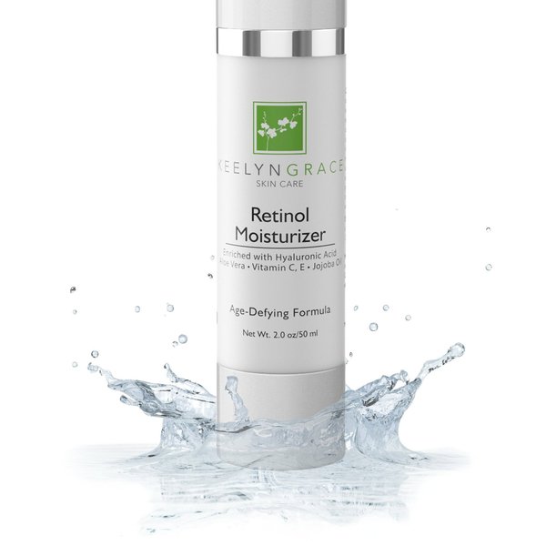 Anti-Aging Retinol Moisturizer Cream For Women By Keelyn Grace Skin Care - Hyaluronic Acid, Vitamin C & E, Aloe Vera Enriched Formula – Rejuvenates The Complexion -50ml Airless Pump – Made In USA