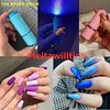 Meitawilltion 9 LED Small Glow Nail Lamp,Mini UV Nail Dryer for Gel Nails Polish,Portable Flashlight for Nail Art Pink