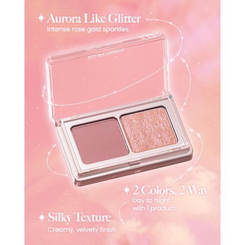 AMTS Aurora Collection Eyeshadow - Dual Color Matte & Glitter Eye Shadow Palette - High Pigmentation,Safe Ingredients, Suitable for Sensitive Skin, and Versatile Makeup Looks (Aurora)