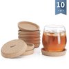 Sweese Cork Coasters - 4 Inch Perfect for Most Kind of Mugs - Protect Your Table from a Liquid Ring - Set of 10