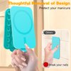 YWXTW Suction Phone Mount for MagSafe Case, Hands-Free Washable Removable Phone Suction Grip for iPhone 12/13/14/15/16 Pro Max/Pro/Plus/Mini, for Selfie Enthusiasts TikTok Trend Bathroom, Lake Blue