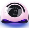 W&H UV LED Nail Lamp, 120W Faster Gel Nail Dryer Professional Curing Lamp for Fingernail and Toenail Nail Gel Polish Machine with 4 Timer Setting Touch Screen （Sun BQ5T） (Pink)