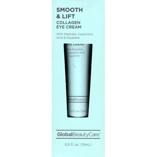 Global Beauty Care Smooth &amp; Lift Collagen Eye Cream with Peptides, Hyaluronic Acid &amp; Squalane 0.5...
