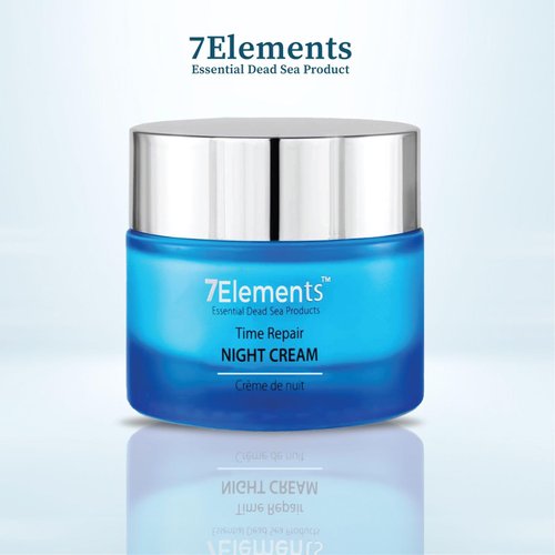 7Elements Anti-Aging Face Moisturizer With Dead Sea Minerals, Herbal Extracts & Vitamins - Non Greasy Day Cream For Dry & Oily Skin - Nourishing Face Cream For Women (Night Cream)