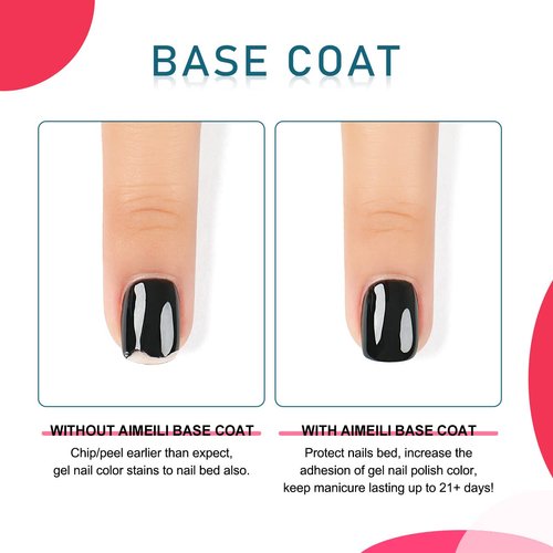 AIMEILI Nutrition Base Coat Soak Off U V LED Gel Nail Polish