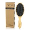 CXTYO bamboo Hair Brush, Boar and Nylon Bristle Brush for Women Mens, Paddle Brush Curly Hair Brush for Thick Hair and Anti Static Detangling Best Paddle Brush for Reducing Hair Breakage