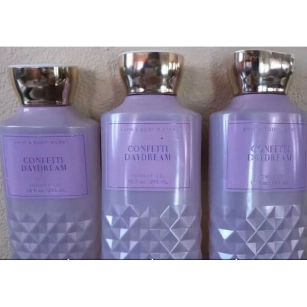 3 Confetti Daydream shower gels bath body wash 10 oz