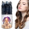 50 Pcs Heatless Spiral Hair Curlers 22inch Magic No Heat Hair Curls For Long Hair 6Pcs Styling Hooks DIY Hair Rollers Set（black）