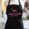 Custom Apron for Women and Mom, Cooking Apron with Custom Name, Women Kitchen Gifts for Mother and Grandma, Birthday, Thanksgiving, Mothers Day from Husban Daughter Son Sister, Personalized Mom Gifts