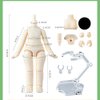XiDonDon 1/12 Scale BJD Doll Body 9.6cm/11cm YMY2 Body Action Figures Replacement Body Doll Accessories (Normal White,9.6cm)