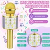 Viposoon Birthday Gifts for 3-11 Year Old Girls, Bluetooth Karaoke Microphone for Kids Gifts for Teenage Girls Christmas Stocking Stuffers for Kids Popular Toys for 4-12 Year Old Boys Girls - Gold