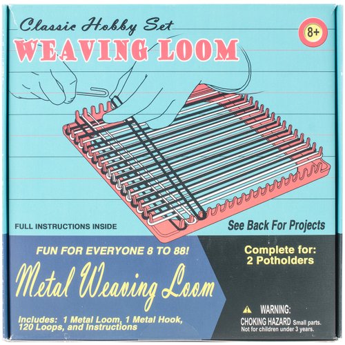 Pepperell Weaving Loom Retro Craft Kit, Red, 1 Count (Pack of 1)