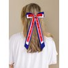4th of July Bows for Women Red White and Blue Hair Bows Fourth of July Hair Accessories American Flag Star USA Hair Bow Clips Ribbon Ponytail Holder 4th of July Accessories Outfits Gifts (Pattern L)
