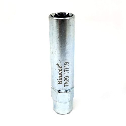 BIMECC TA20-17/19 10-Spline Lug Nut Tool Key, Passenger w/ 17mm & 19mm Hex Drive, Steel