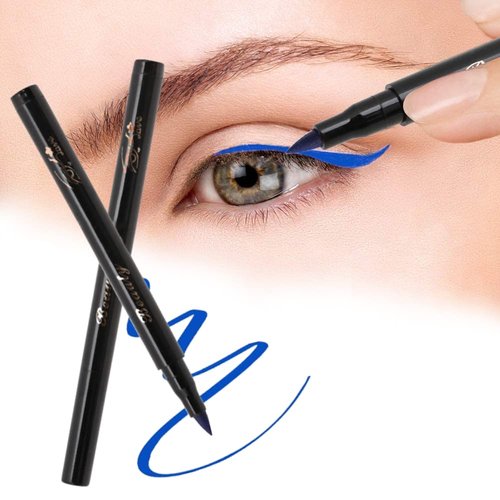 Liquid Eyeliner Pen, Long Lasting Waterproof Eyeliner Pencil Cosmetic Makeup Tool (05# blue)