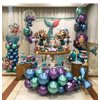 KALOR 10 Inch Metallic Blue Balloons, 100 Pcs Latex Helium Metallic Balloons for Kid's Birthday Party Baby Shower Wedding Graduation Graduation Party Decorations