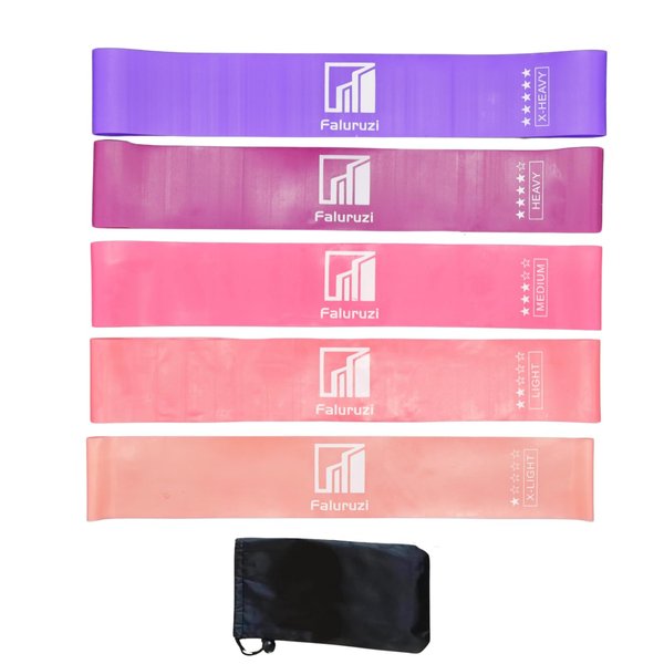 Faluruzi Resistance Bands, Exercise Bands, Physical Therapy Bands for Strength Training, Yoga, Pilates, Stretching, Resistance Bands for Working Out, Workout Bands for Home Gym