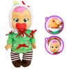 Cry Babies Tiny Cuddles Christmas Noelle - 9" Baby Dolls, Cries Real Tears, Red and Green Christmas Tree Themed Pajamas