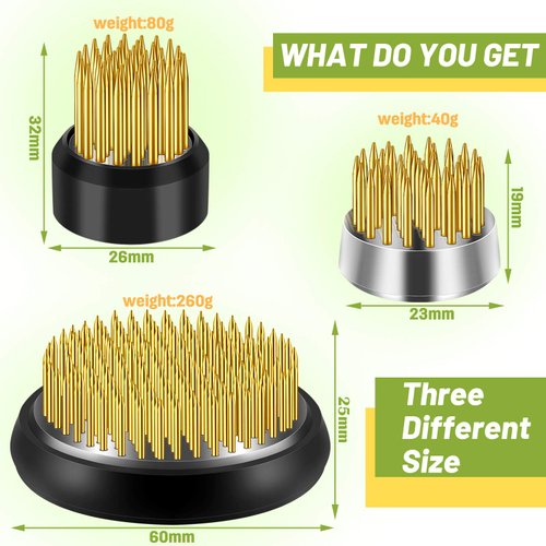 3 Pieces Flower Holder Floral Arranger Japanese Floral Pins Round Flower Arranger Floral Arrangement Holder for Flower Arrangement, Plant Fixation (Gold)