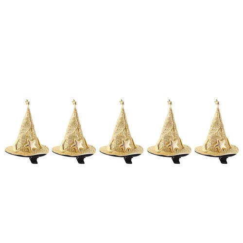 5pcs Mini Witch Hat Hair Pins Cute Hair Styling Hair Fixing Hair Clips Cosplay Costume Accessories Hair Accessories for Halloween Party Decoration for Kid Girl