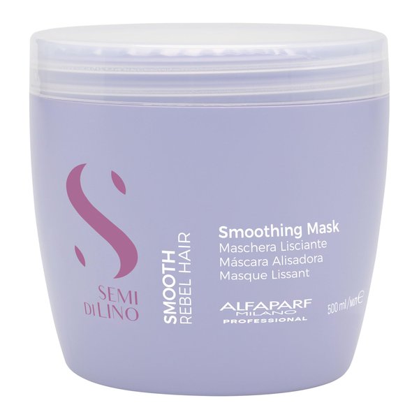 Alfaparf Milano Semi Di Lino Smoothing Hair Mask - Hair Straightening Treatment for Frizz Control & Lasting Shine - Lightweight, Hydrating Mask for Frizzy, Rebel Hair (16.9 oz)