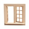 Wooden Window for Dollhouse, Miniature Window Frame Mini Furniture Doll House 1:12 Dollhouse Wooden Doors Miniature Furniture Doll Craft Window Frame Model Decoration
