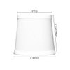 5x6x5 White Linen Drum Chandelier Clip-On Lampshade - Perfect for chandeliers, foyer lights, and wall sconces -Small, White