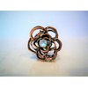 Generic Small mini rose gold copper metal flower rose hair claw clip with crystal