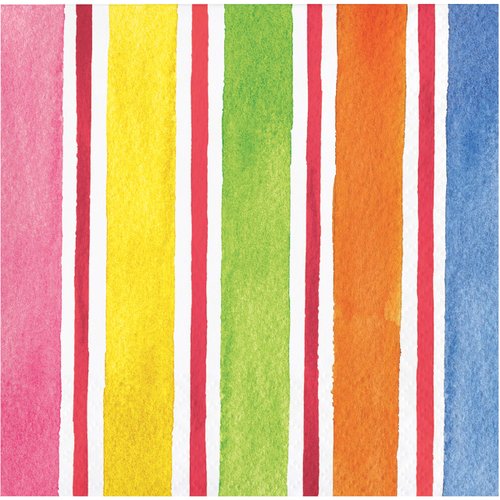 Creative Converting Breezy Beach Beverage Napkins, 5", Multi-colored