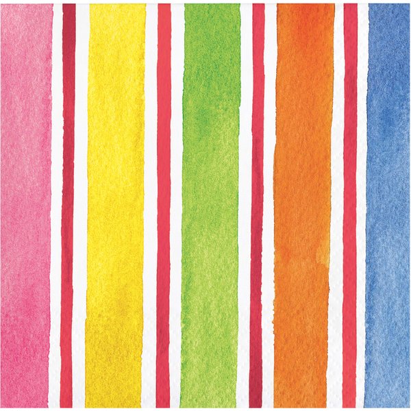 Creative Converting Breezy Beach Beverage Napkins, 5", Multi-colored
