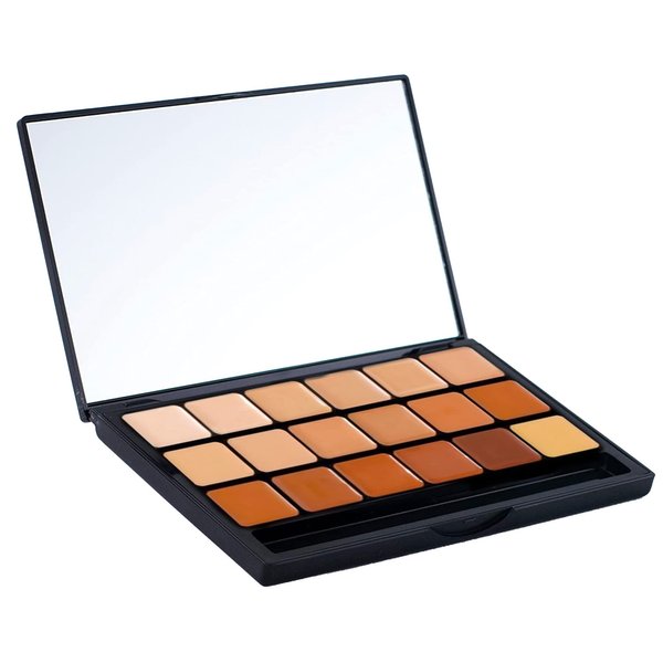 Graftobian HD High-Definition Super Palette - Foundation Palette W/Makeup Sponge, Professional Face Cream Palette, Contour & Coverage Face Makeup, Artist Kit Addition, Warm