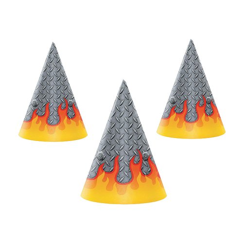 Fun Express - Monster Truck Party Hat for Birthday - Party Supplies - Licensed Tableware - Licensed Napkins - Birthday - 8 Pieces